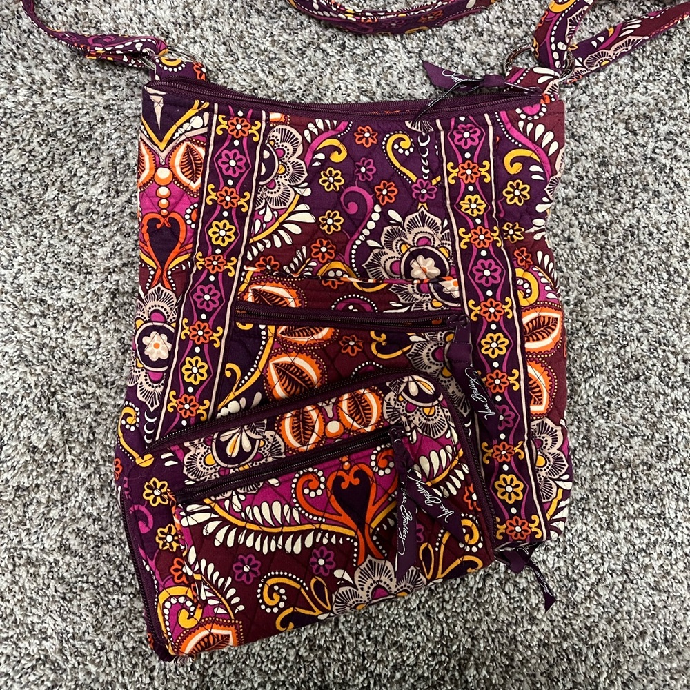 Vera Bradley Multicolor Paisley Crossbody Bag and Wallet